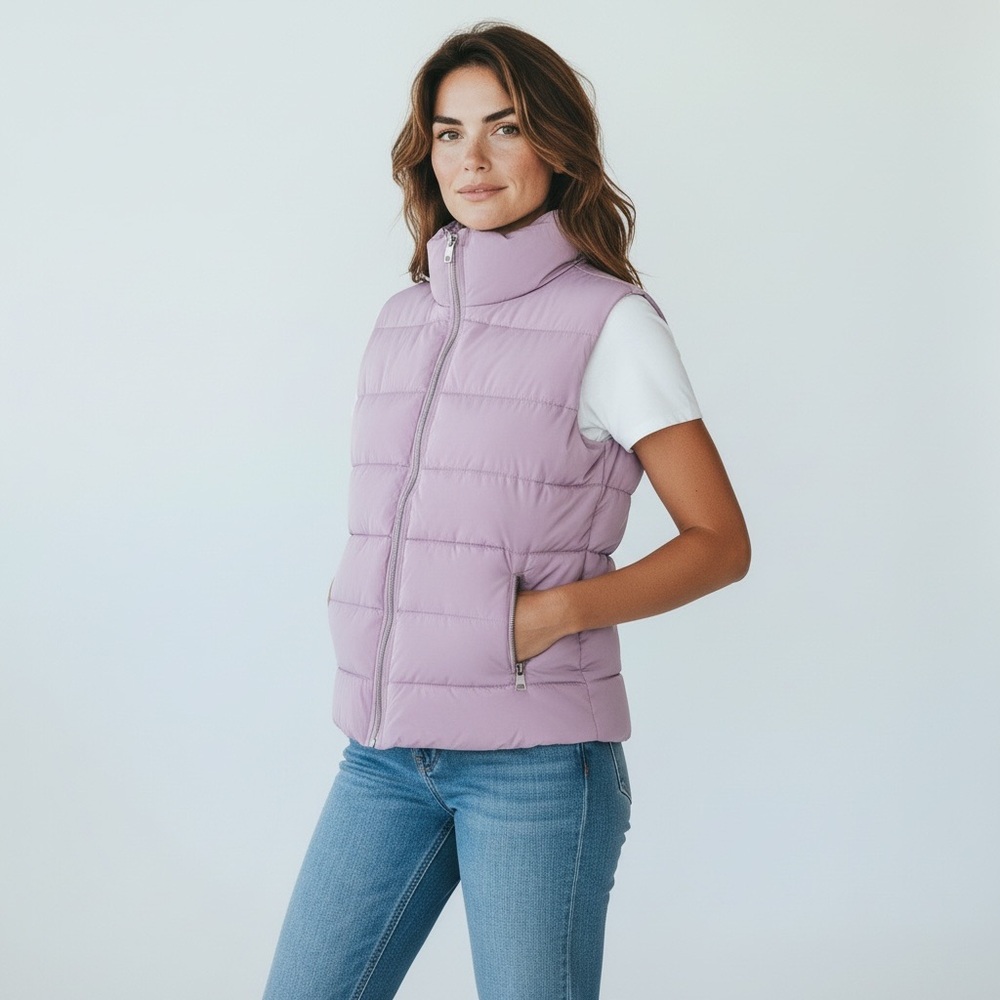 ISABELLA Active Wear Liquid Shine Quilted Vest/Size-Medium - Picture 4 of 13